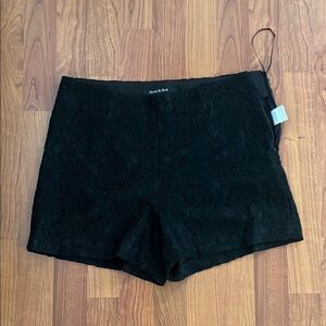 Smit & Bak Women's High Waist Black Lace Shorts